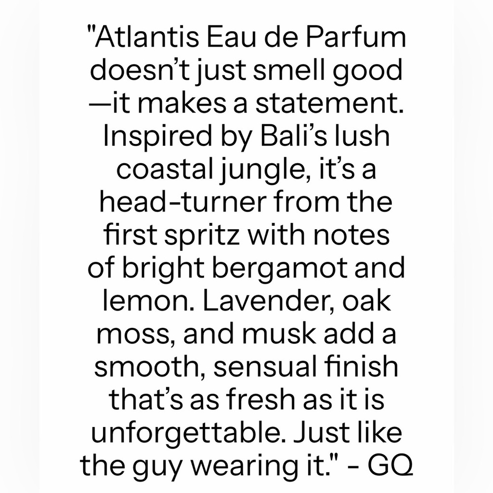 blu atlas Atlantis EDP, 100 mL, NEW - Picture 6 of 8